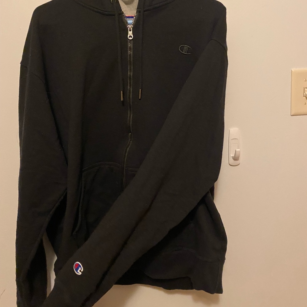 Black Champion Zip Up
